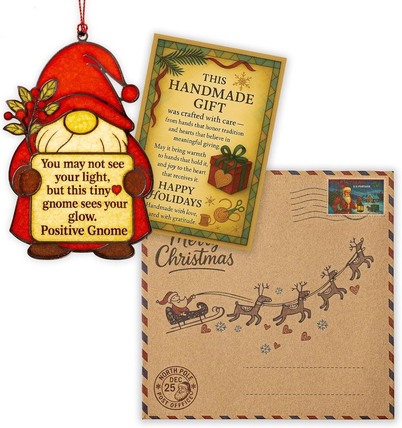 NELXI Christmas Ornaments 2025, Gnome Ornament, Christmas Gnome Gifts – Positive Holiday Decoration with Inspirational Quote, Cute Keepsake for Friends and Family, Festive Tiny Character Gift Idea - Image 3